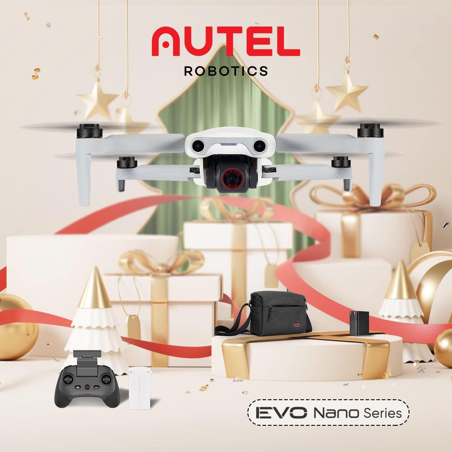 Robotics EVO Nano plus Premium Bundle,249G Mini Professional Drone with 4K RYYB HDR Camera, 50 MP Photos, 1/1.28" CMOS, No Geo-Fencing, EVO Nano+ Extra 64G SD Fly More Combo (White)