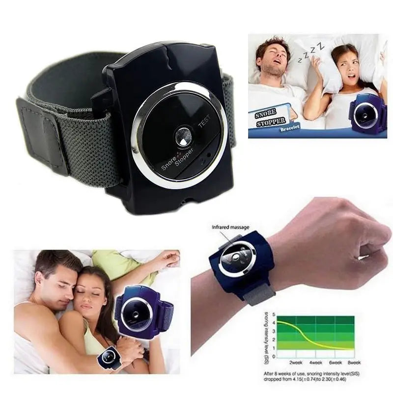 Electronic Anti Snore Watch in use