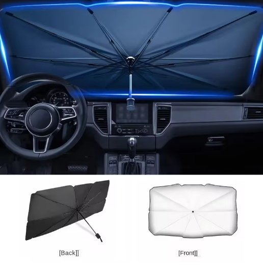 Car Sunshade Back and Front View