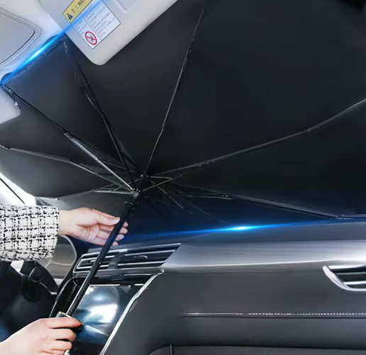 Car Sunshade in use