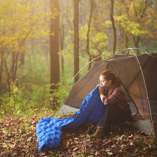 Outdoor  Inflatable Air Mattress in use