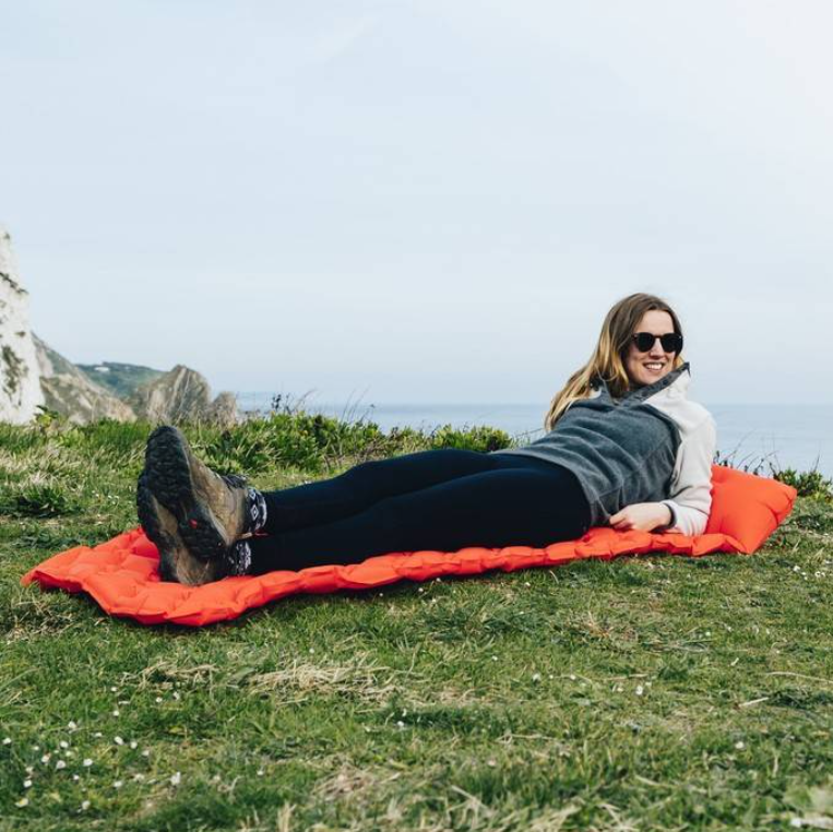 Outdoor  Inflatable Air Mattress in use